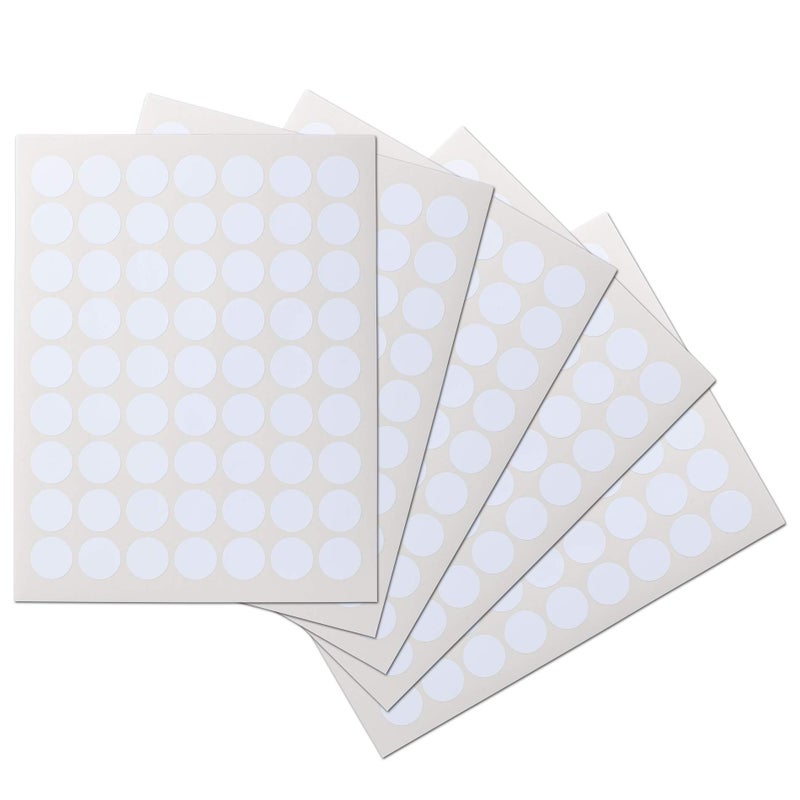 Crinklee Waterproof Essential Oil Labels, 315 Circles, 1 Inch Diameter, Oil Proof, Highly Durable Blank Stickers - Image 1